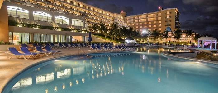 pool at night