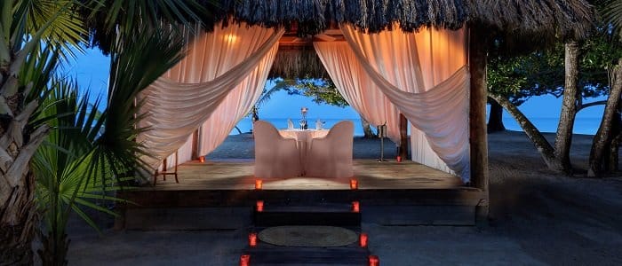 Couples Negril includes private romantic beach side dinners Couples Negril includes private romantic beach side dinners