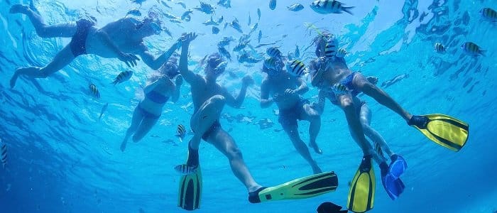 Cozumel includes water activities like snorkeling