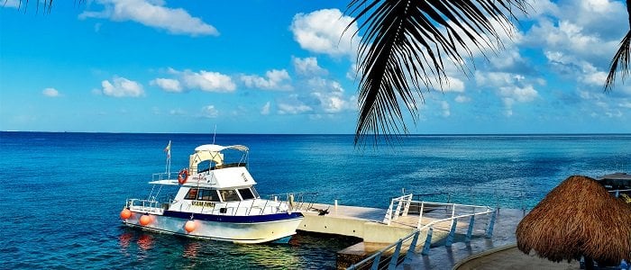 Dive boats in Cozumel