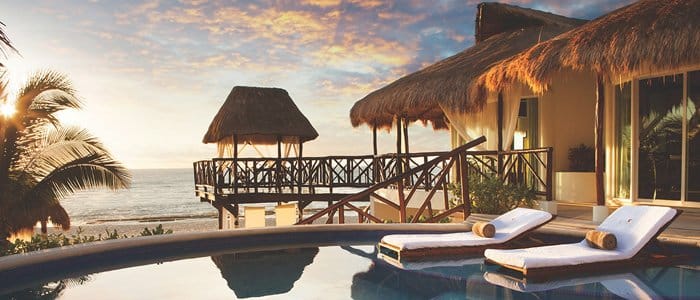 Enjoy a romantic sunset at El Dorado Casitas Royale