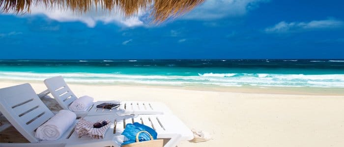 Hard Rock Punta Cana includes beautiful blue waters and white sandy beaches