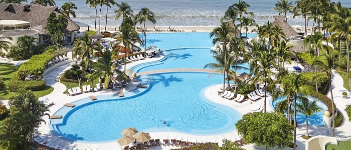 pool and beach area