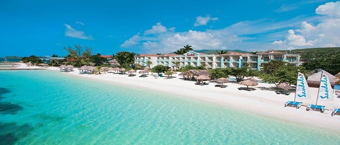 Sandals Montego Bay includes beautiful white sandy beaches