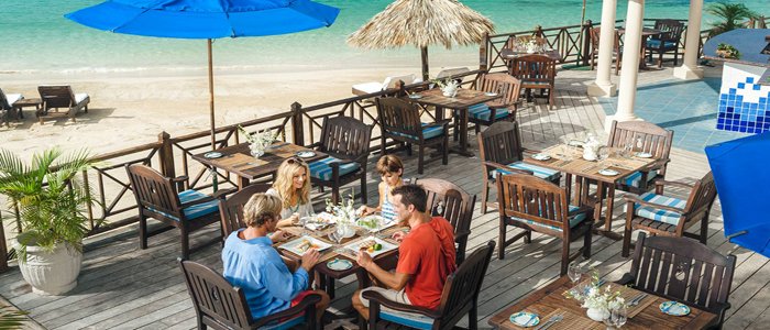 Sandals Beach-side dining