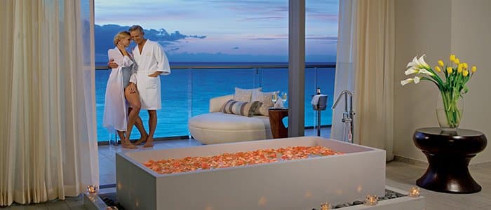 Secrets the Vine includes romantic honeymoon suites with soaking tubs and ocean views Secrets the Vine includes romantic honeymoon suites with soaking tubs and ocean views