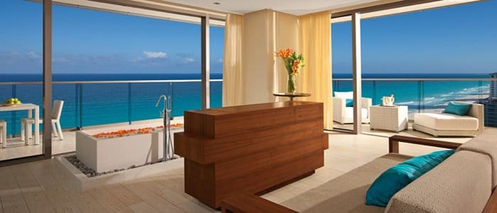 Secrets the Vine includes suites with indoor soaking tubs and ocean views