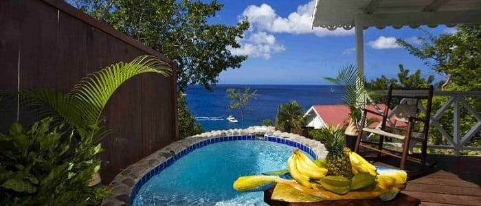 Ti Kaye Resort and Spa includes suites with private pools