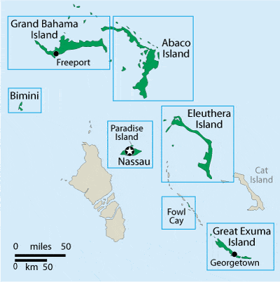Bahamas Honeymoon Map