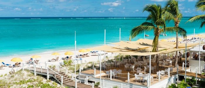 Beautiful clear blue waters in Turks and Caicos