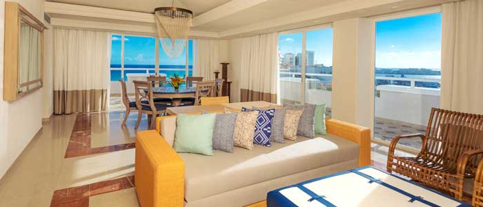 Presidential Suite Living area Panama Jack Cancun Presidential Suite Living area Panama Jack Cancun