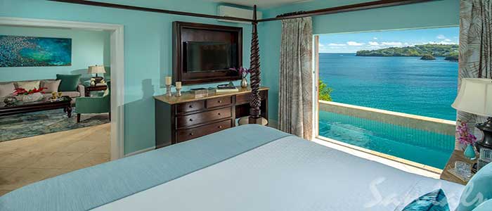 Sunset Bluff Honeymoon Oceanfront One Bedroom Butler Villa Suite with Private Pool - BS