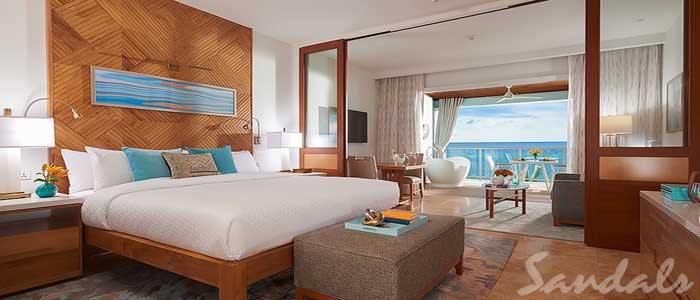 Beachfront Honeymoon One-Bedroom Butler Suite w/ Balcony Tranquility Soaking Tub - HB1B