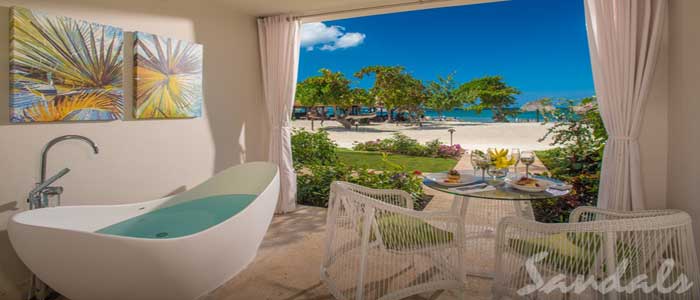 PHOTOS ROOM VIEW LOCATION Beachfront Honeymoon Walkout One-Bedroom Butler Suite w/Tranquility Soaking Tub - OWT