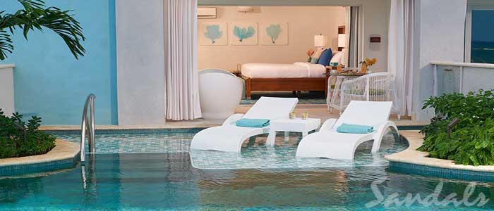 Oceanfront Swim-up Butler Suite w/ Patio Tranquility Soaking Tub - OSS