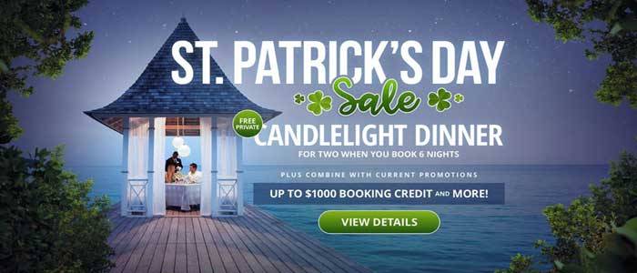 Sandals Resorts - St Patrick's Day SALE - 'til 3/19/19 Sandals Resorts - St Patrick's Day SALE - 'til 3/19/19