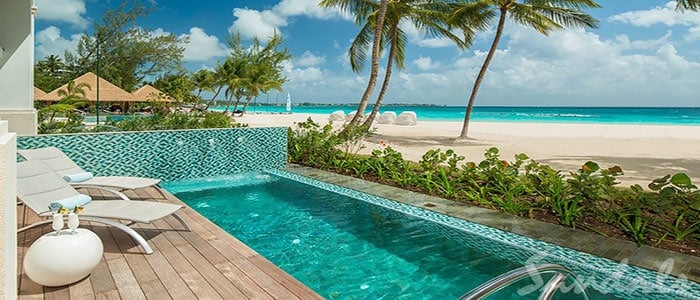Beachfront Prime Minister One Bedroom Butler Suite w/ Private Pool and Patio Tranquility Soaking Tub - B1PP