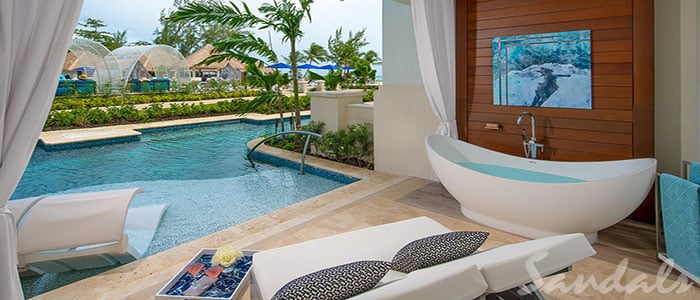 Royal Seaside Crystal Lagoon Swim-up One Bedroom Butler Suite w/ Patio Tranquility Soaking Tub - 1SUP