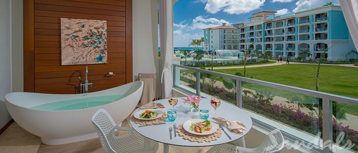 Royal Seaside Oceanview Crystal Lagoon Club Level Barbados Suite w/ Balcony Tranquility Soaking Tub - OSLB