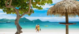 beach at sandals grande st lucian
