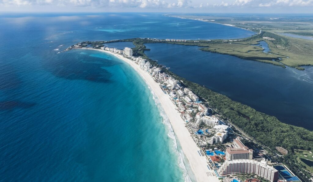 Coral Level at Iberostar Selection Cancun Aerial View of Strip