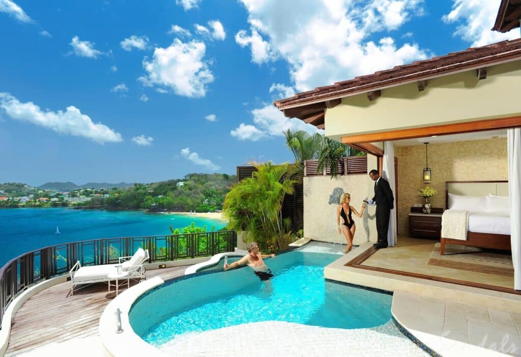 millionairre suite sandals honeymoon