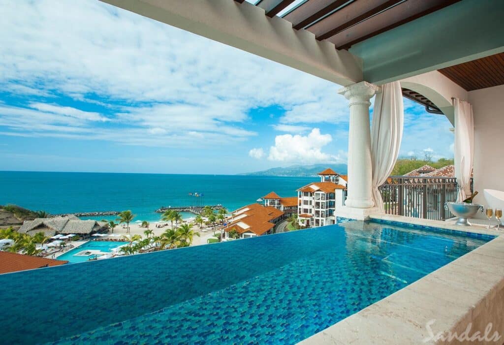 skypool sandals honeymoon suite
