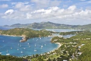 Antigua honeymoon view of the harbor