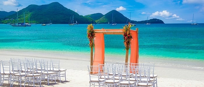sandals grande st lucian beach wedding