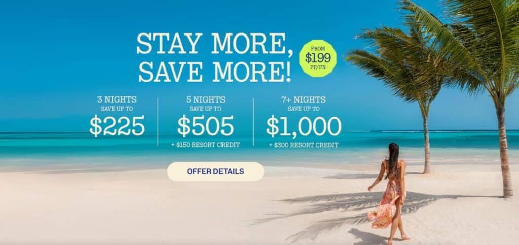 Sandals Resorts Stay More Save More Sale