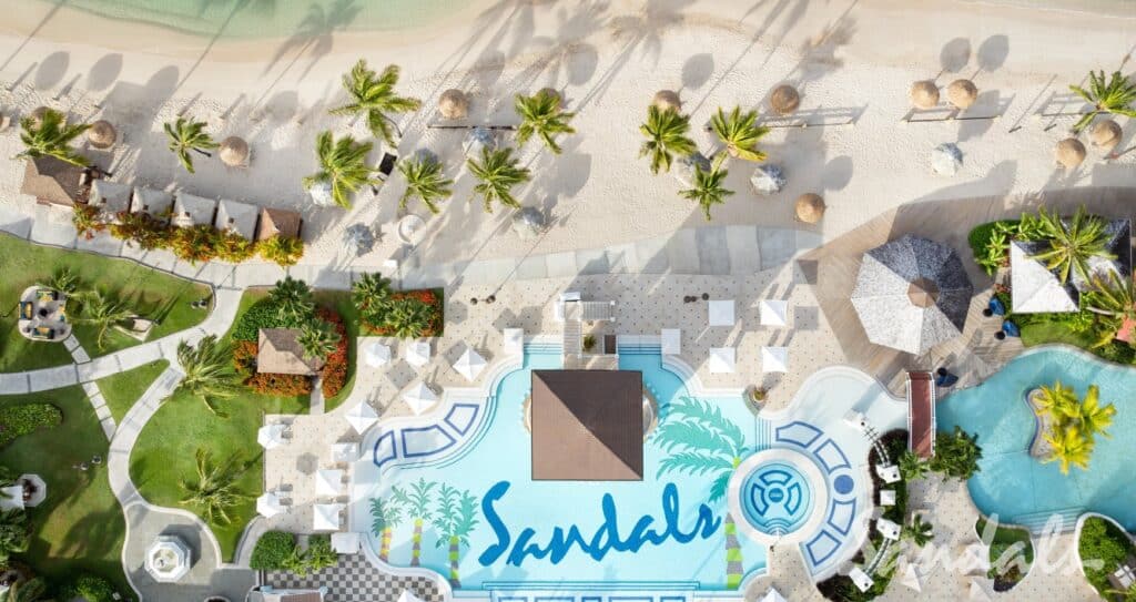 sandals-grand-st-lucian-pool sandals grande st lucian is the best sandals resort in st lucia for golf