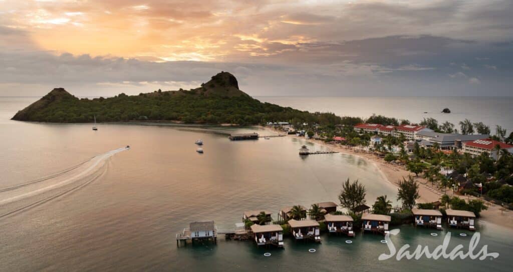 sandals-grand-st-lucian–sunset sandals grande st lucian at sunset