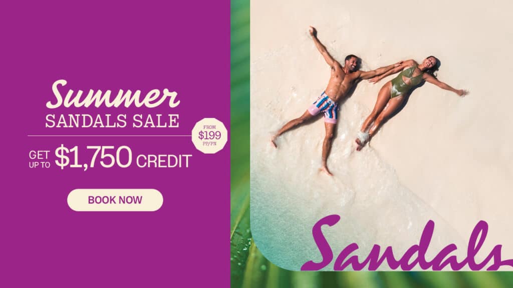 sandals resorts summer sale 2025