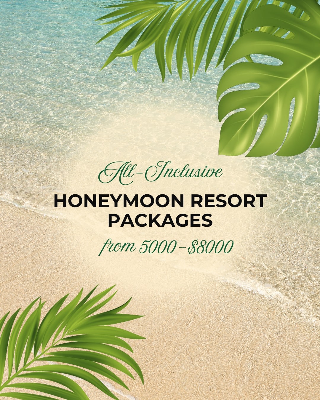 all inclusive honeymoon resort package prices 5000 to 8000